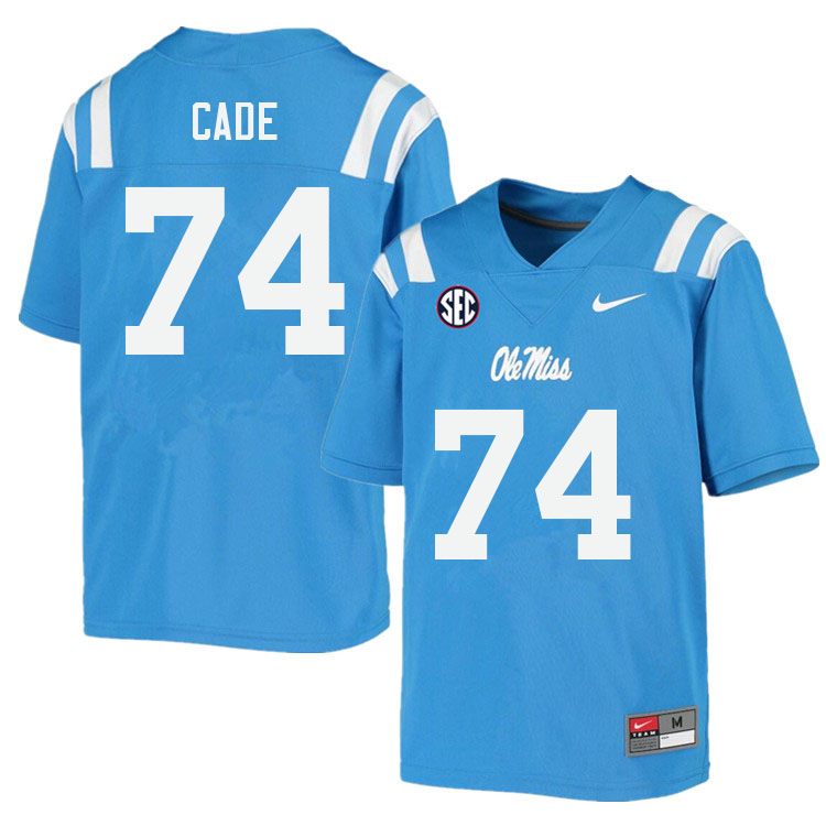 Erick Cade Ole Miss Rebels NCAA Men's Powder Blue #74 Stitched Limited College Football Jersey RPD4458JQ